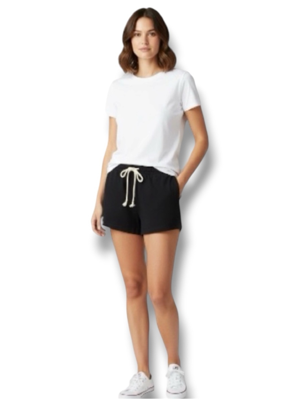 Forever 21 Shorts Black Linen Blend Size Medium Drawstring Waist 🍭